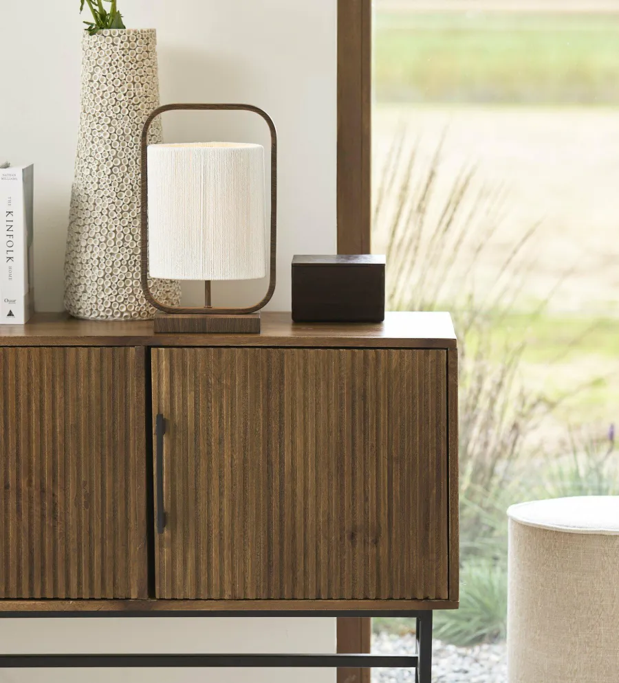 Light en Living Tafellamp 22,5x15x37,5 cm LECCE donkerbruin + touw naturel Hot
