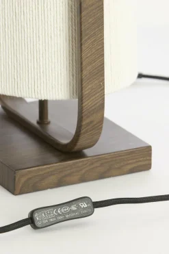 Light en Living Tafellamp 22,5x15x37,5 cm LECCE donkerbruin + touw naturel Hot