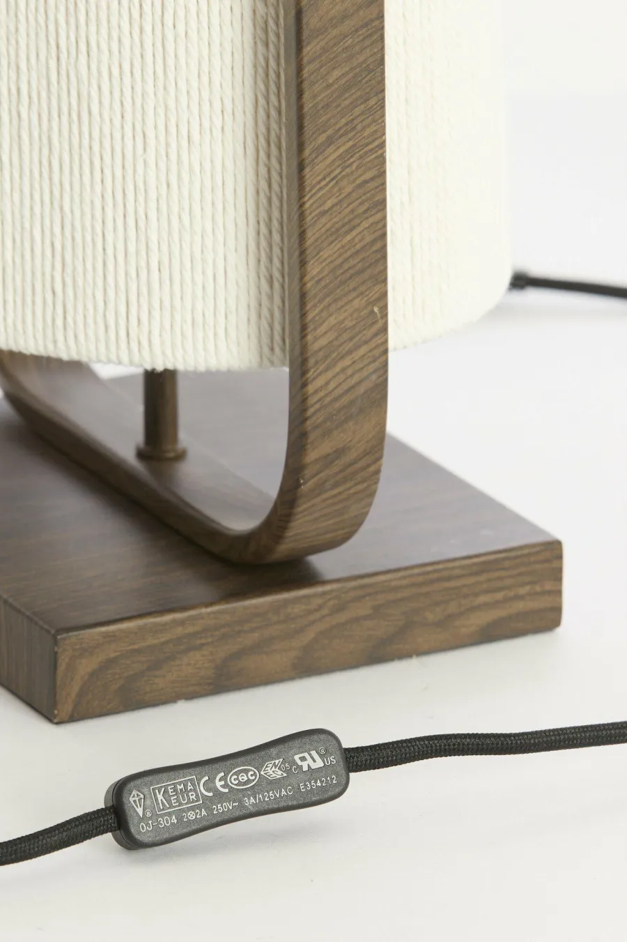Light en Living Tafellamp 22,5x15x37,5 cm LECCE donkerbruin + touw naturel Hot