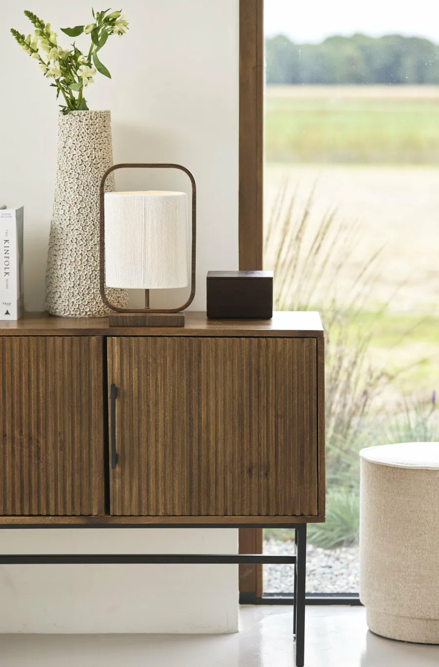 Light en Living Tafellamp 22,5x15x37,5 cm LECCE donkerbruin + touw naturel Hot