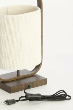 Light en Living Tafellamp 22,5x15x37,5 cm LECCE donkerbruin + touw naturel Hot