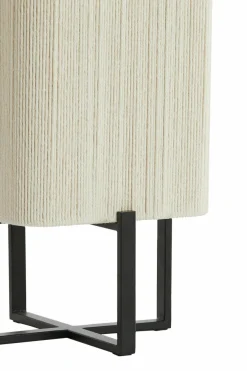 Light en Living Tafellamp 21,5X21,5X50,5 Cm WYN Mat zwart+touw creme Best