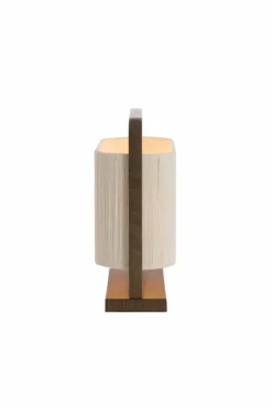 Light en Living Tafellamp 45x15x37,5 cm LECCE donkerbruin + touw naturel Outlet