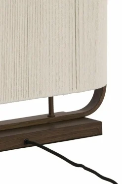 Light en Living Tafellamp 45x15x37,5 cm LECCE donkerbruin + touw naturel Outlet
