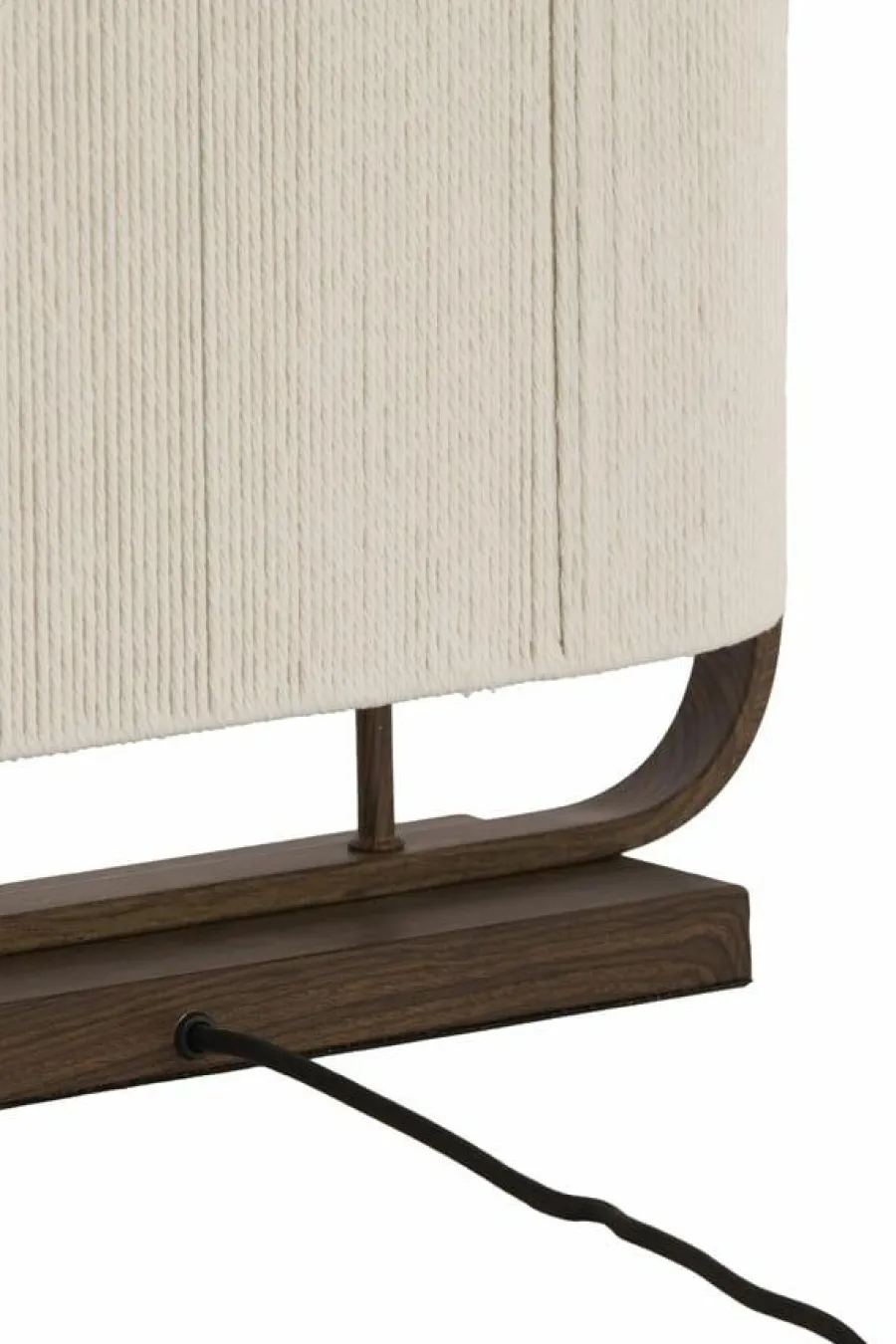 Light en Living Tafellamp 45x15x37,5 cm LECCE donkerbruin + touw naturel Outlet