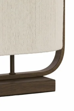 Light en Living Tafellamp 45x15x37,5 cm LECCE donkerbruin + touw naturel Outlet