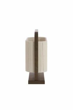 Light en Living Tafellamp 45x15x37,5 cm LECCE donkerbruin + touw naturel Outlet