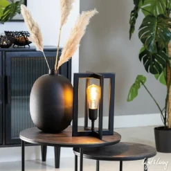 Light en Living Tafellamp 21x21x30 cm MACE mat zwart Sale