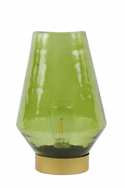 Light en Living Tafellamp LED JAYA glas groen+goud Hot