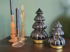 Light en Living Tafellamp LED Ø12x18 cm TREE glas glans donker bruin Best