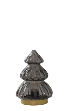 Light en Living Tafellamp LED Ø12x18 cm TREE glas glans donker bruin Best