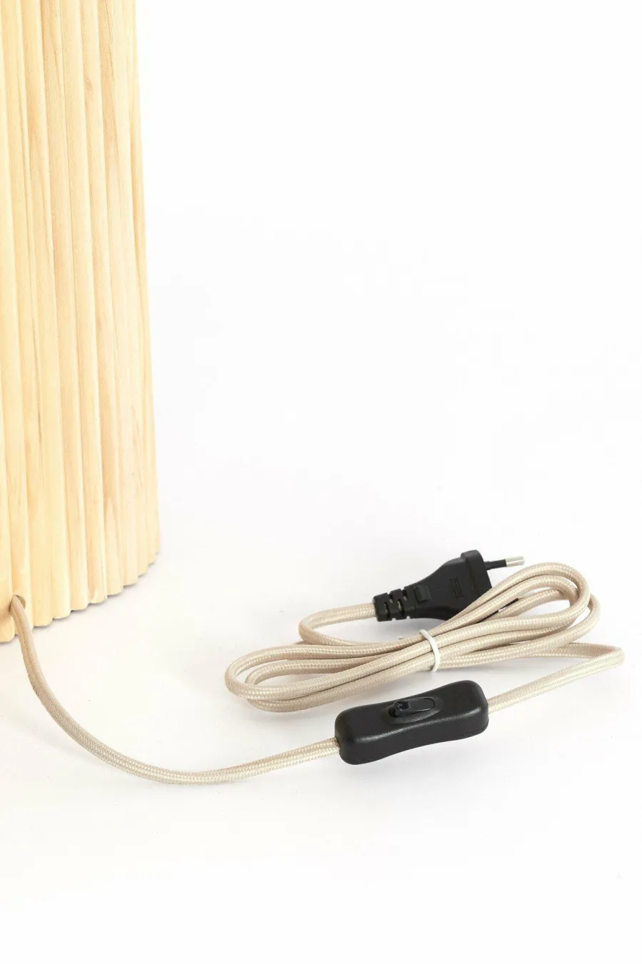 Light en Living Tafellamp 30x20x94 cm LASLO hout natural+linnen naturel Sale