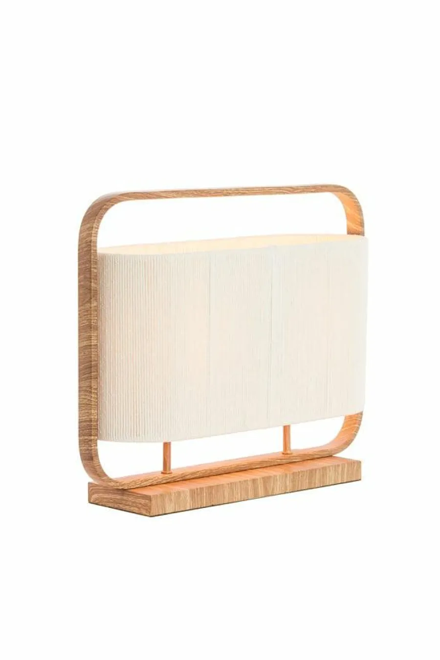 Light en Living Tafellamp 45x15x37,5 cm LECCE houtprint + touw naturel Outlet