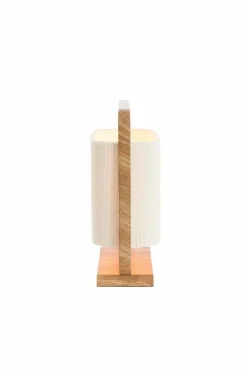 Light en Living Tafellamp 45x15x37,5 cm LECCE houtprint + touw naturel Outlet