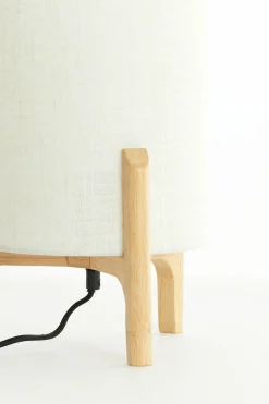 Light en Living Tafellamp Ø22x33 cm LITTO naturel+linnen wit Hot