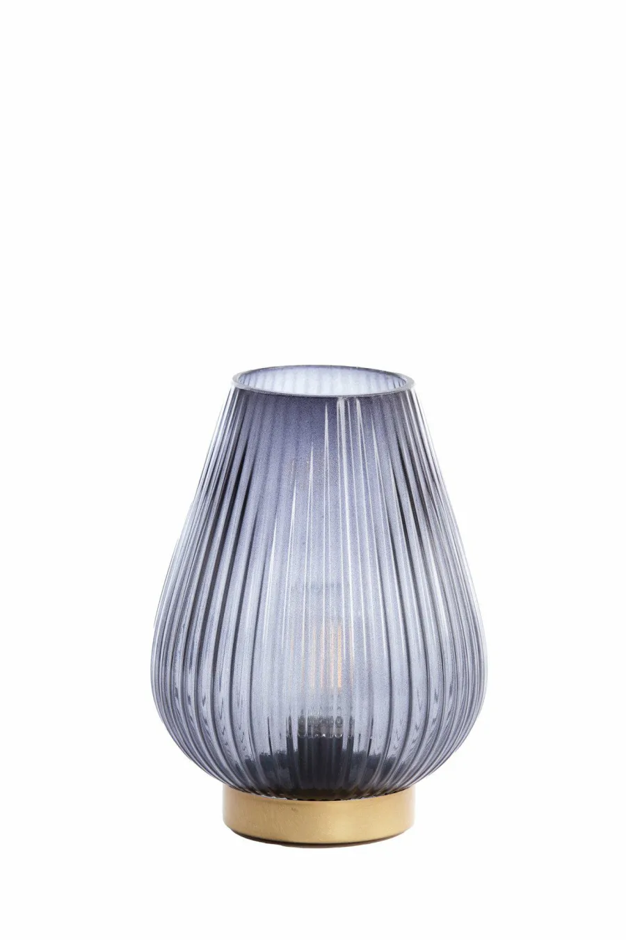 Light en Living Tafellamp LED TAJERA glas grijs+goud Ø21x28 cm Hot