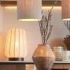 Light en Living Tafellamp Ø30x41,5 cm BIBURY hout print donker bruin+wit Hot