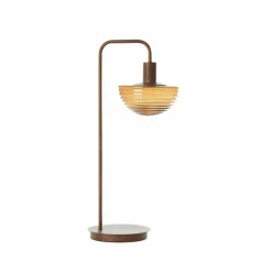 Light en Living Tafellamp 30x20x61 cm BAYLIE hout print d bruin+bruin glas Clearance