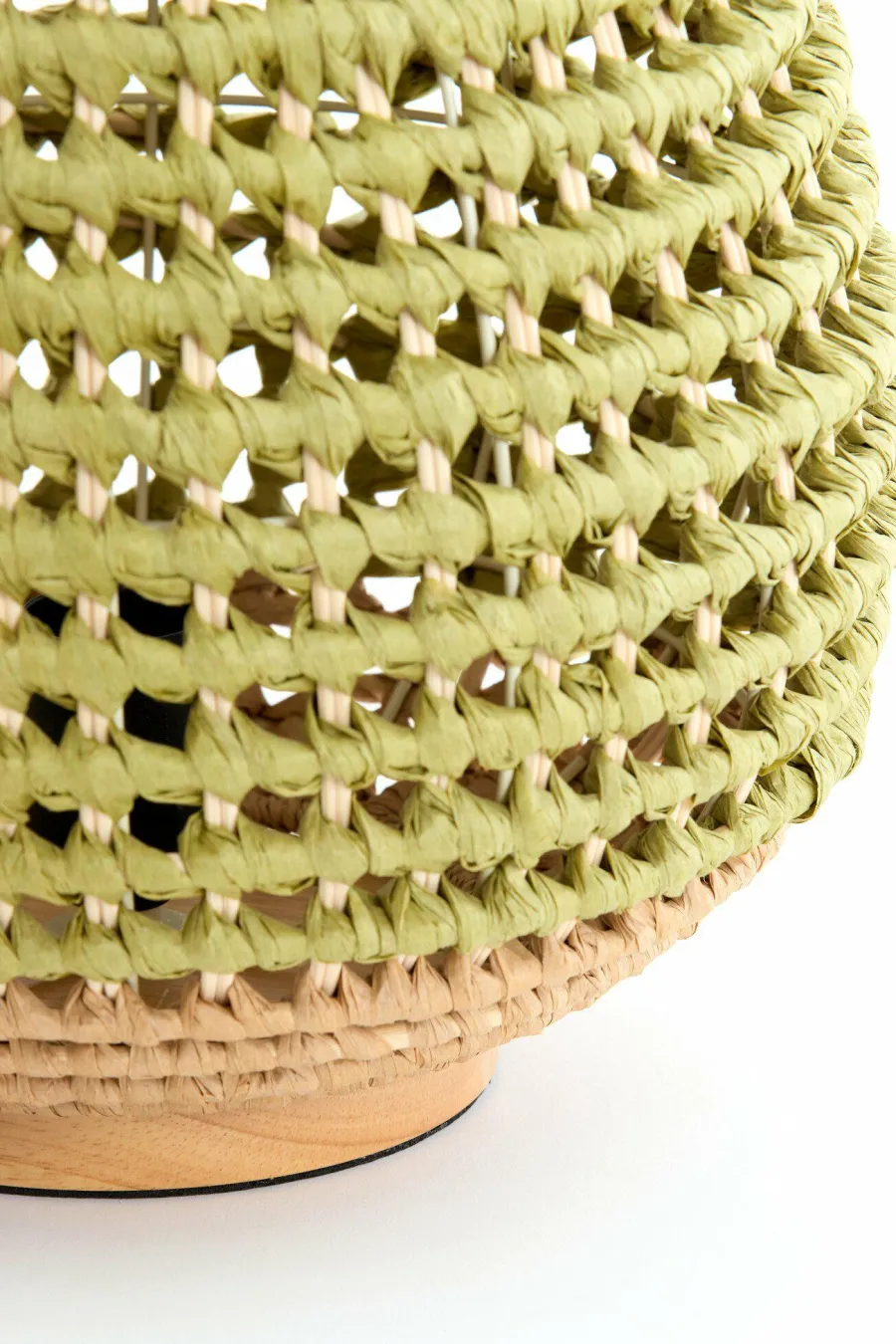 Light en Living Tafellamp Ø32x34,5 cm KALIPA rotan naturel+groen New