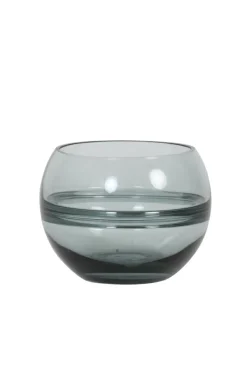 Light en Living Theelicht Ø13x10 cm SOLIS Glas licht grijs