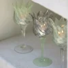 Light en Living Theelicht op voet Ø9,5x24 cm FLORA glas helder+mt mint groen Best