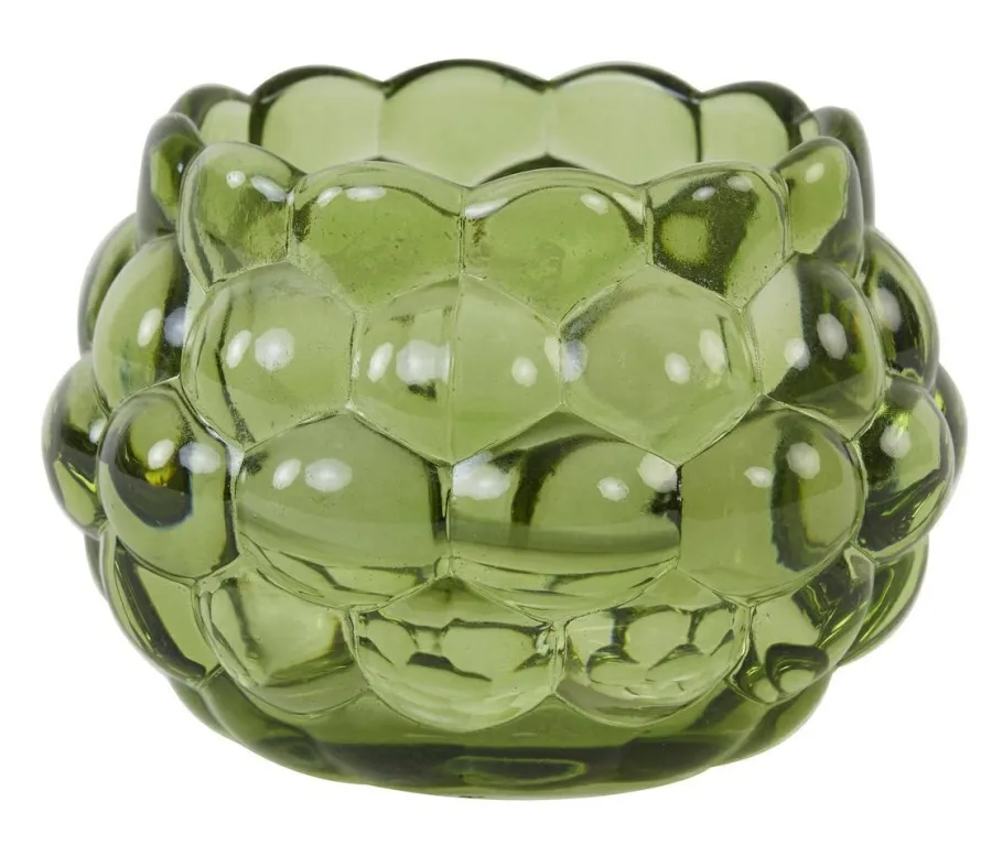 Light en Living Theelicht Ø12,5x8,5 cm HAVANA glas groen Best