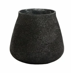 Light en Living Theelicht Siluwa Glas glitter zwart Ø9x9 cm Best