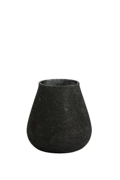 Light en Living Theelicht Siluwa Glas glitter zwart Ø9x9 cm Best