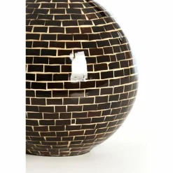 Light en Living Vaas deco Ø22x25 cm ELORZA bamboe donker bruin+naturel Clearance