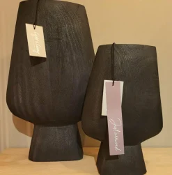 Light en Living Vaas deco CIARA keramiek zwart 23x12,5x30 cm