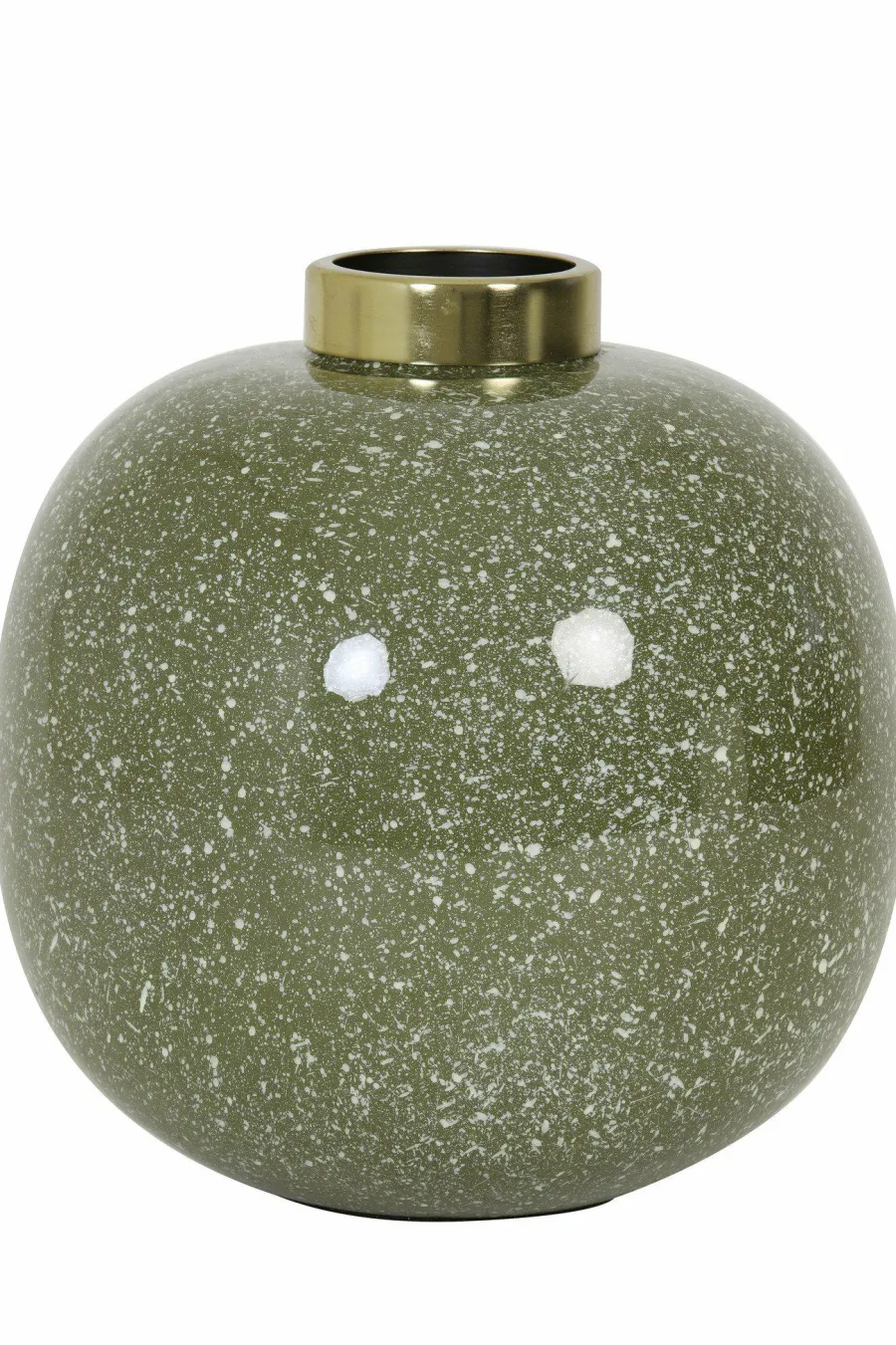 Light en Living Vaas deco Ø26x26 cm CHOW groen/wit-goud Clearance