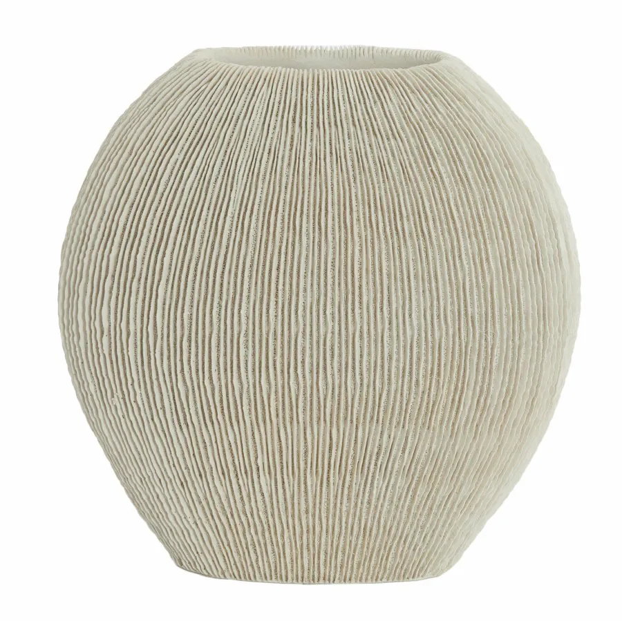 Light en Living Vaas deco 30x13x31,5 cm BUBIO crème Clearance