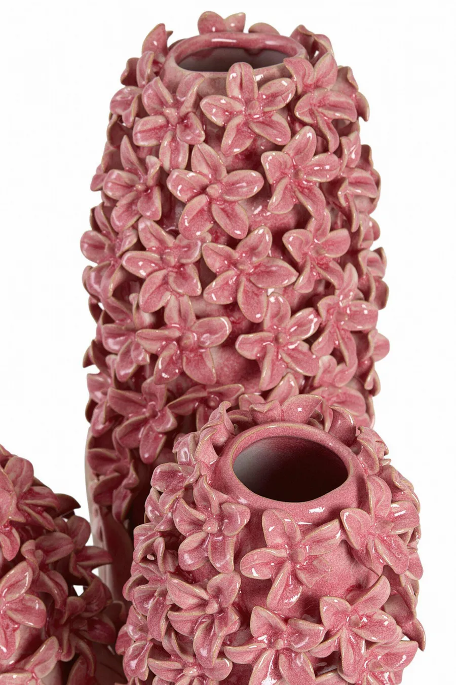 Light en Living Vaas deco 35,5x32x41 cm FLOWER keramiek roze+groen Sale