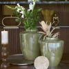 Light en Living Vaas deco Ø32x40 cm TALEA keramiek olie licht groen