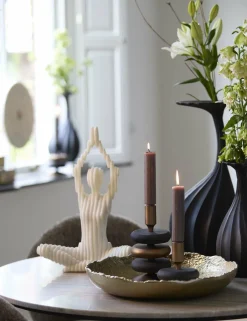 Light en Living Vaas deco 20x20x48 cm NYOKO mat zwart