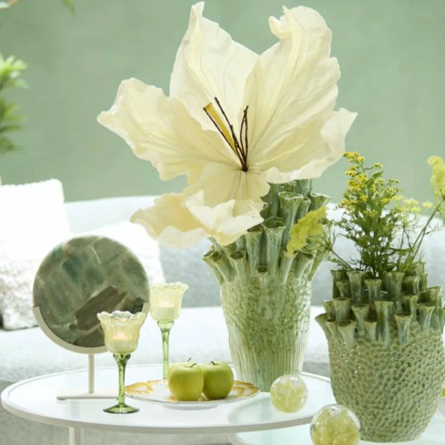 Light en Living Vaas deco Ø28,5x46,5 cm KYRAL keramiek mint groen Discount