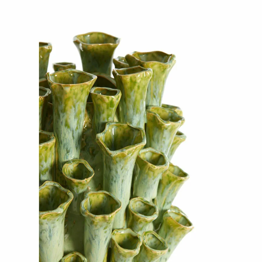Light en Living Vaas deco Ø28,5x46,5 cm KYRAL keramiek mint groen Discount