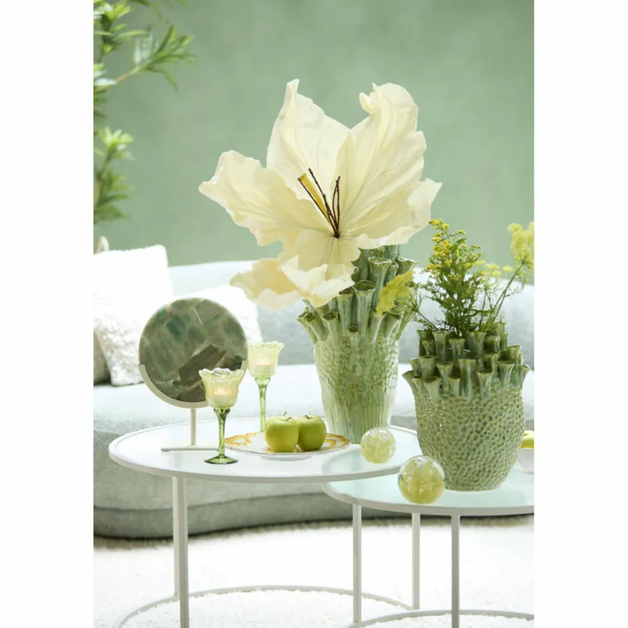Light en Living Vaas deco Ø28,5x46,5 cm KYRAL keramiek mint groen Discount