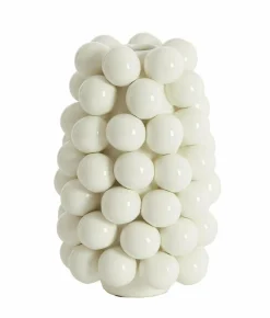 Light en Living Vaas deco Ø16X24 cm BOYANG keramiek shiny wit Sale