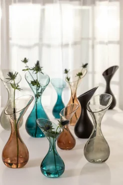 Light en Living Vaas deco Herley glas grijs groen - 2 maten Hot