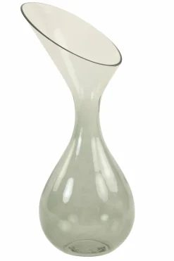Light en Living Vaas deco Herley glas grijs groen - 2 maten Hot