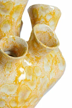 Light en Living Vaas deco 28,5x26x26 cm SIAJO keramiek geel-oranje