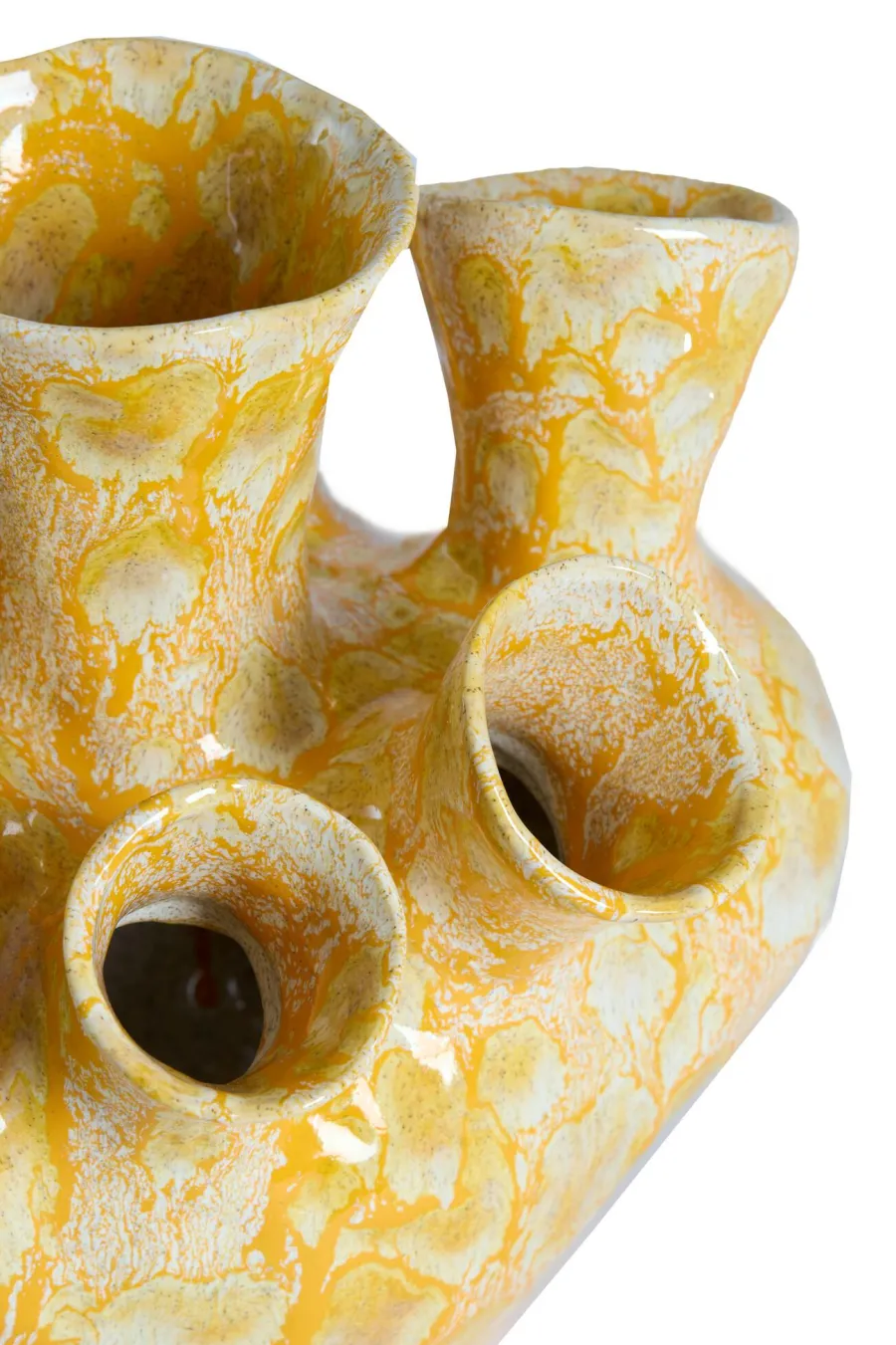 Light en Living Vaas deco 28,5x26x26 cm SIAJO keramiek geel-oranje
