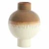 Light en Living Vaas deco Ø28x38 cm ZELATA keramiek crème+taupe New