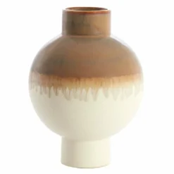 Light en Living Vaas deco Ø28x38 cm ZELATA keramiek crème+taupe New