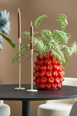 Light en Living Vaas deco 34x33x37 cm TAMINA keramiek rood Clearance