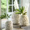 Light en Living Vaas deco Ø33x35 cm UBATE bamboe+schelp crème+bruin Clearance