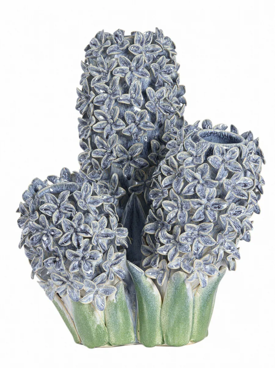 Light en Living Vaas deco 35,5x32x41 cm FLOWER keramiek blauw+groen Online
