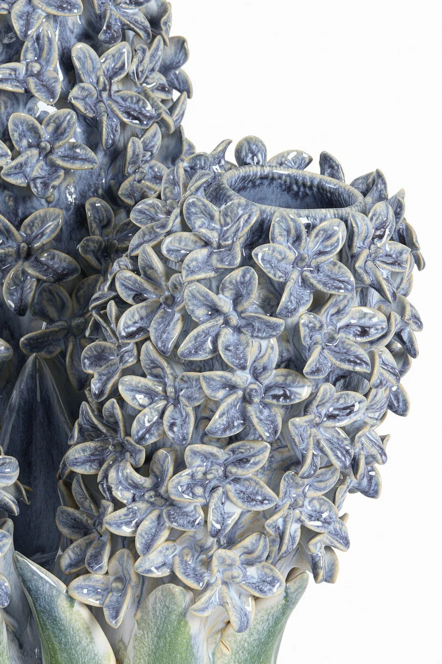 Light en Living Vaas deco 35,5x32x41 cm FLOWER keramiek blauw+groen Online