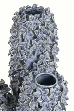 Light en Living Vaas deco 35,5x32x41 cm FLOWER keramiek blauw+groen Online